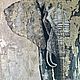 Картина текстурная слон абстракция с золотой поталью. Картины. ART NIKKO, интерьерные картины. Интернет-магазин Ярмарка Мастеров.  Фото №2