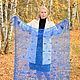 Shawls: Openwork down shawl-gossamer ' Magic ' blue. Shawls1. Down shop (TeploPuha34). My Livemaster. Фото №6