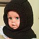 Шапка шлем для малыша. Шапки детские. Марина,ручное вязание детских издели (knittinforjoy). Ярмарка Мастеров.  Фото №4