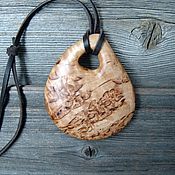 Украшения handmade. Livemaster - original item Pendant made of Karelian birch. Handmade.