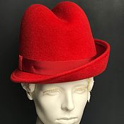 Аксессуары handmade. Livemaster - original item Homburg hat made of velour. Handmade.