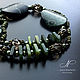 Necklace 'Daphne' from jade, jade, Topaz and pearls, Necklace, Murmansk,  Фото №1