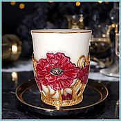 Посуда handmade. Livemaster - original item Z6621 fine porcelain tea Cup. Handmade.