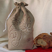 Для дома и интерьера handmade. Livemaster - original item Bread storage bag with embroidery. Handmade.