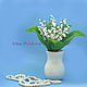 Master class Flowers beaded. Lily of the valley bead. Materials for dolls and toys. Handiworks from beads, master class. Online shopping on My Livemaster.  Фото №2