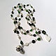 With pendant with hypersthene, chrome-diopside, and a moonstone, Necklace, Haifa,  Фото №1