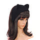 Headband with Cat ears knitted hair Black. Bandage. Space Cat Knitting. My Livemaster. Фото №6