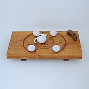 Чабань деревянная чайная доска для чайной церемонии со сливом