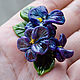 Order 'Bouquet of violets ' brooch boutonniere. BeautyGlassByKate(Lampwork) (beauty-glass). Livemaster. . Brooches Фото №3