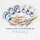 EASTER. Knitting. Easter Chicken! Gzhel! (set - 2 pcs.). Easter souvenirs. Cross stitch and beads!. My Livemaster. Фото №14