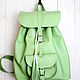 Зеленый рюкзак Holly из натуральной кожи, Рюкзаки, Санкт-Петербург,  Фото №1