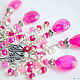 Silver earrings, pink chalcedony ' Passion', Earrings, Krasnogorsk,  Фото №1