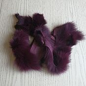 Материалы для творчества handmade. Livemaster - original item Finnish Arctic Fox flap burgundy /natural fur. Handmade.