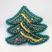 Украшения handmade. Livemaster - original item Brooch-pin: Christmas tree beaded Christmas tree. Handmade.