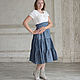 Order Linen skirt with corset belt /70 cm. pugovkino delo (Pugovkino-delo). Livemaster. . Skirts Фото №3