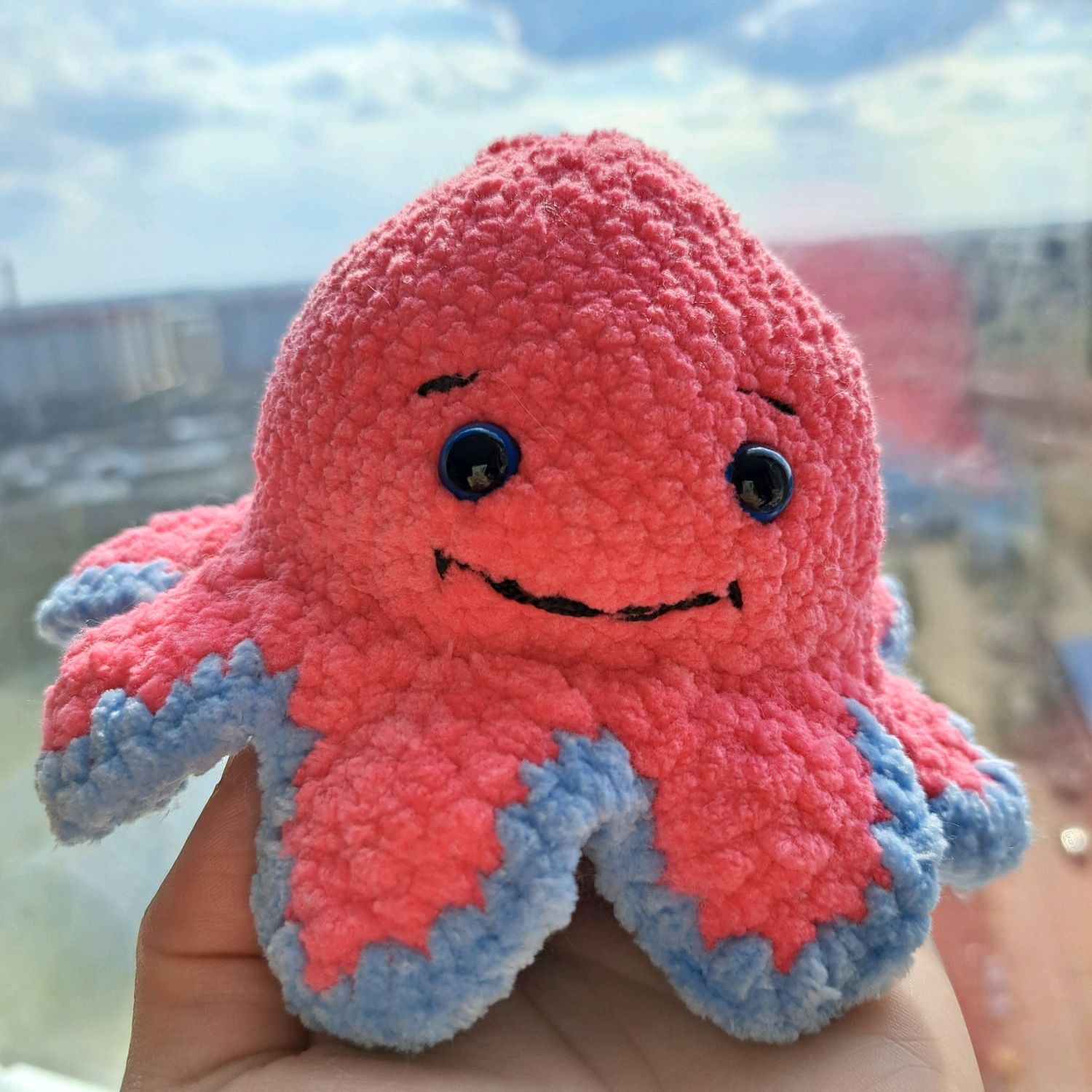 Вязаная игрушка осьминог - перевёртыш в интернет-магазине Ярмарка ...