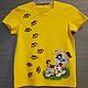T-shirt with hand-painted Puppy, T-shirts and tops, Protvino,  Фото №1