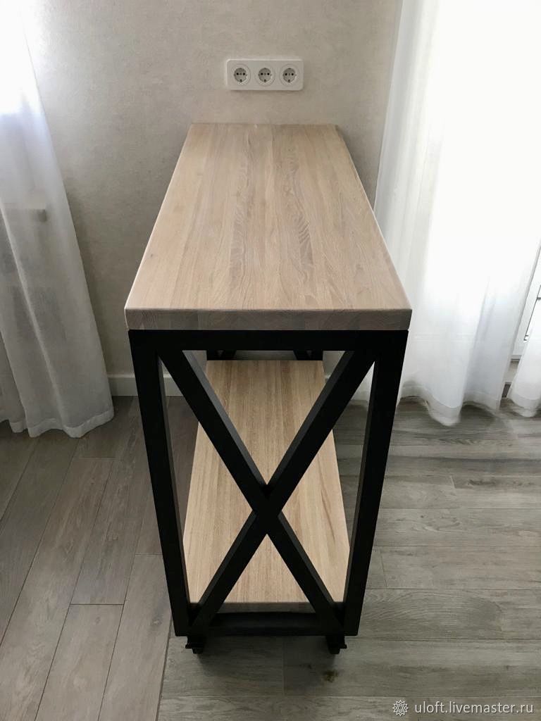 Bar counter on wheels made of solid oak (project g. Moscow) купить на