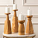 Ash candlestick in natural color, 18 cm. Candlesticks. Foxwoodrus. My Livemaster. Фото №4