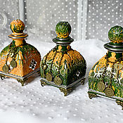 Для дома и интерьера handmade. Livemaster - original item Bottles for perfumes, oils GREEN-ORANGE. Handmade.