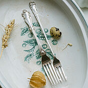 Винтаж handmade. Livemaster - original item Antique silver-plated forks Sheffield, London England. Handmade.