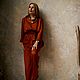 Silk Terracotta pajama suit'. Suits. Alexandra Maiskaya. Online shopping on My Livemaster.  Фото №2