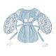 Blue cut-Embroidery blouse "Rose Bouquet", Blouses, Kiev,  Фото №1