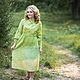 Dress lime boho (redone in summer coat). Dresses. ElKo. Online shopping on My Livemaster.  Фото №2
