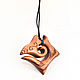 Pendant-Amulet made of wood 'Manta' (zebrano). Pendant. OakForest Wooden Jewelry. Online shopping on My Livemaster.  Фото №2