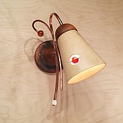 Для дома и интерьера handmade. Livemaster - original item Wall lamp made of wood and ceramics (diameter 13 cm). Handmade.