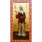 Картины и панно handmade. Livemaster - original item DIMENSIONAL ICON OF XENIA the Blessed. Saint Xenia. Handmade.