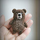 Bear brooch felted bear, Brooches, Ufa,  Фото №1