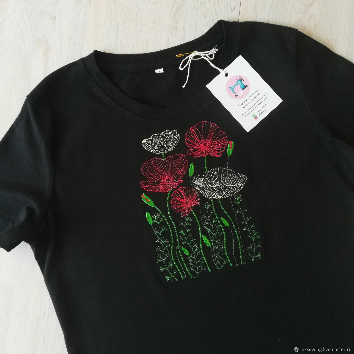 Дизайнерская футболка Маки (S, M, L) женская, Футболки, Москва,  Фото №1