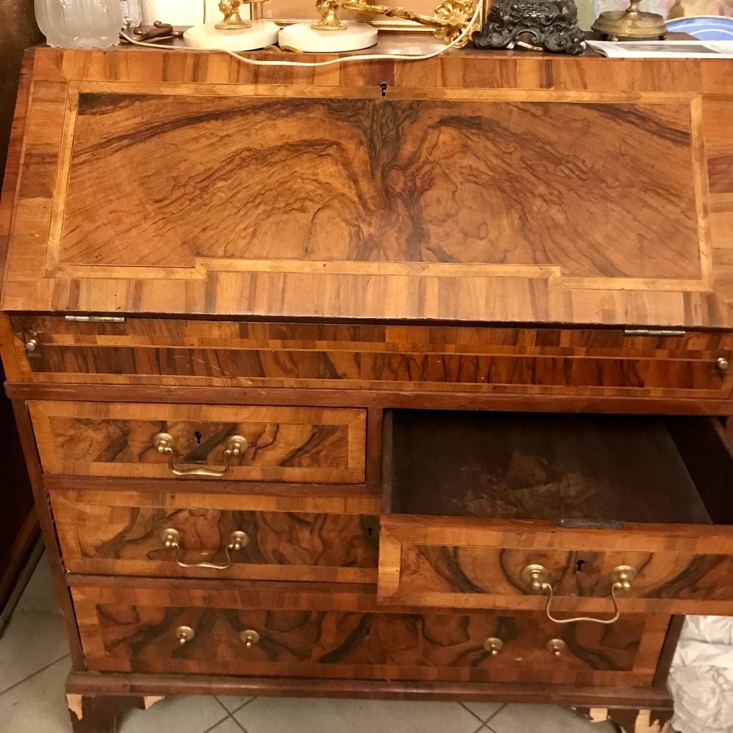 Винтаж: Антикварный столик -комод -секретер ! Орех , 19 век купить в ...