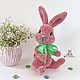 Toy Bunny Caramel knitted plush toy Hare toy rabbit, Stuffed Toys, Volokolamsk,  Фото №1
