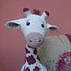 Stuffed Toy Giraffe Large Knitted White with Pink. Amigurumi dolls and toys. Вязаные игрушки - Ольга (knitlandiya). My Livemaster. Фото №4