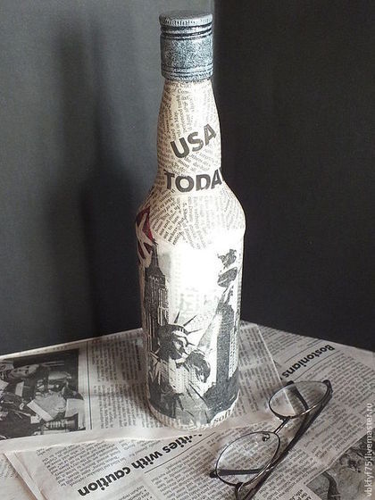 бутылка, бутылки, бутылка декупаж, бутылки декупаж, подарочное оформление бутылок, бутылка ручной работы, бутылка виски, бутылка Британия, бутылка в подарок, алкоголь в подарок, купить бутылку в Москве, бутылка декупаж