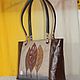 Order Leather woman brown beige artistic handbag "Klimt. The Kiss". Leather  Art  Phantasy. Livemaster. . Classic Bag Фото №3