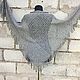 Brunello Cucinelli knitted grey mesh shawl with fringe, Shawls, Tula,  Фото №1