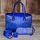 Bag genuine Python leather Victoria. Bag made of Python, Classic Bag, Denpasar,  Фото №1
