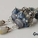 Long earrings with kyanite and silver. Earrings. Grafoli jewellery. Online shopping on My Livemaster.  Фото №2