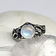 Conceptual silver ring with moonstone 'Steno', Rings, Moscow,  Фото №1