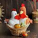 Conjunto de Pascua gallo de la familia y el pollo. Easter souvenirs. Ручной Лис. Online shopping on My Livemaster.  Фото №2