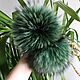 Raccoon fur pompom color smoky green and pistachio. Pompons. Anna Astrahanceva (AstrahancevaA). Online shopping on My Livemaster.  Фото №2
