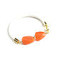 Jade bracelet 'Fantasy' leather bracelet orange. Bead bracelet. Irina Moro. My Livemaster. Фото №4