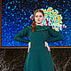 A warm long dress in the Slavic style 'Tsarevna'. Dresses. Fehustyle Northern Gods Magic (slavartel). My Livemaster. Фото №6