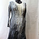 Felted dress Silver Rain. Dresses. silk wool. My Livemaster. Фото №5