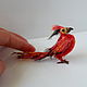 Phoenix bird, fairy firebird, felted miniature 1:12:. Miniature figurines. AnzhWoolToy (AnzhelikaK). My Livemaster. Фото №4