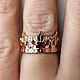 Ring 'Crown V'- gold 585, Zirconia. Rings. masterskai. Online shopping on My Livemaster.  Фото №2