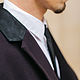 Мужское пальто Честерфилд винного цвета с воротником из замши. Верхняя одежда мужская. Ателье-мастерская ГОРД. Ярмарка Мастеров.  Фото №6